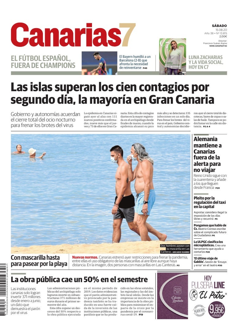 Portada Canarias7 15-08-2020