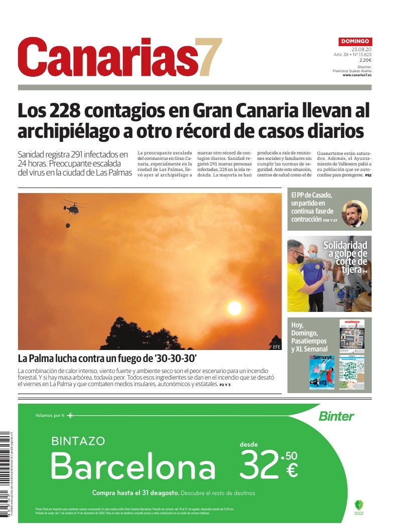 Portada Canarias7 23-08-2020