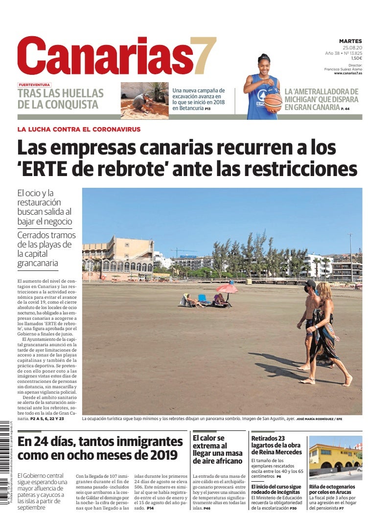 Portada Canarias7 25-08-2020