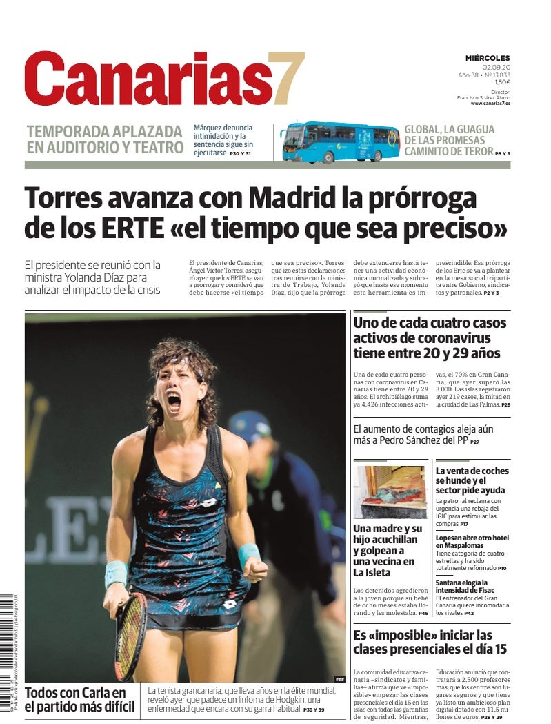 Portada Canarias7 02-09-2020