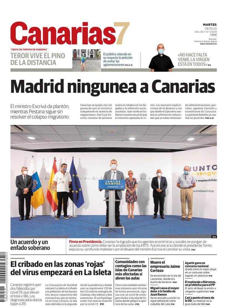 Portada Canarias7 08-09-2020