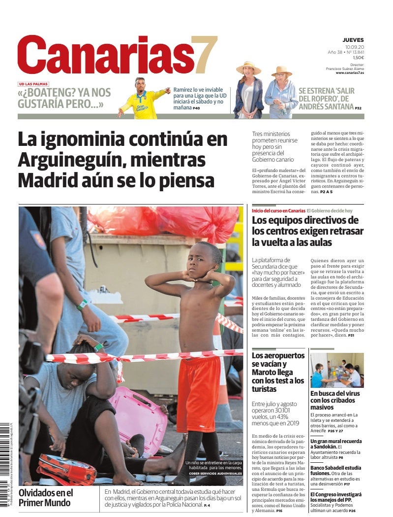 Portada Canarias7 10-09-2020