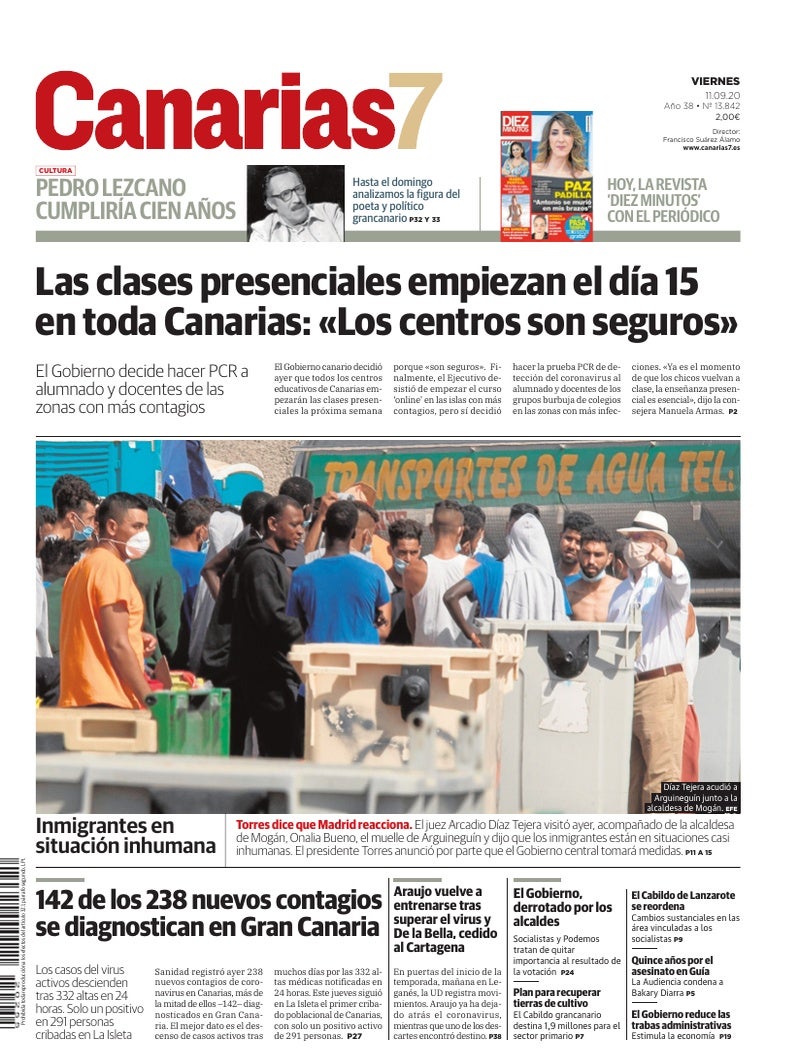 Portada Canarias7 11-09-2020