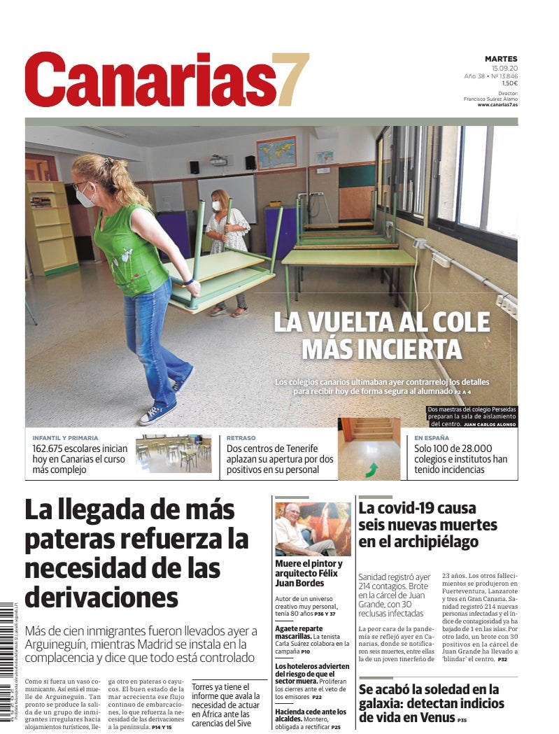 Portada Canarias7 15-09-2020