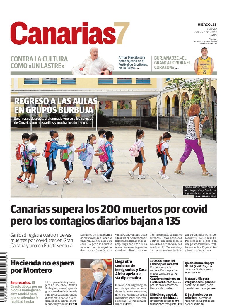 Portada Canarias7 16-09-2020