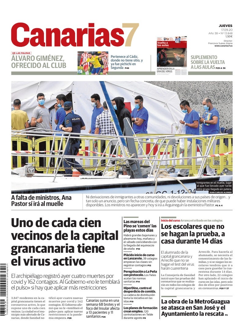 Portada Canarias7 17-09-2020