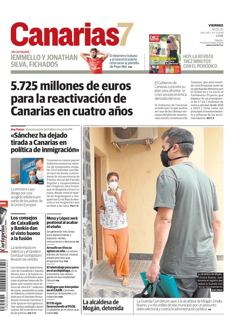 Portada Canarias7 18-09-2020