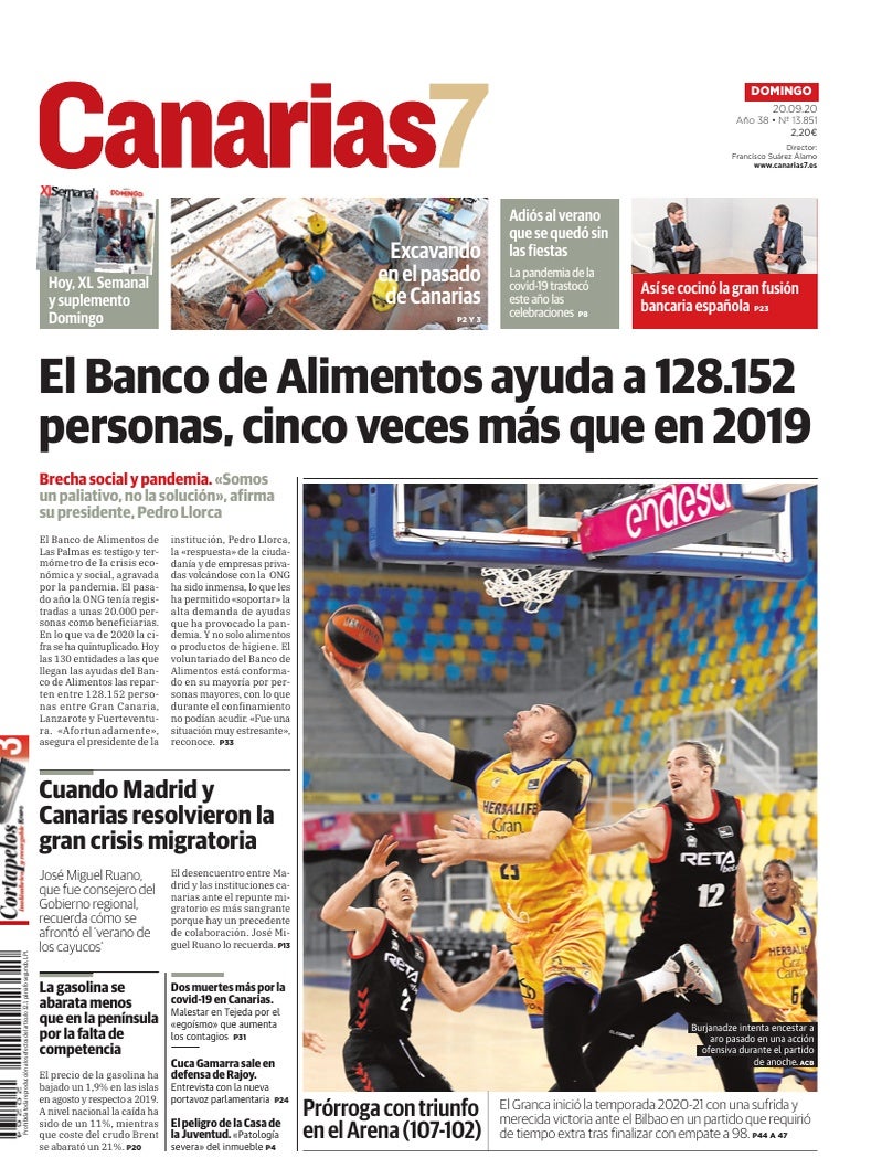 Portada Canarias7 20-09-2020
