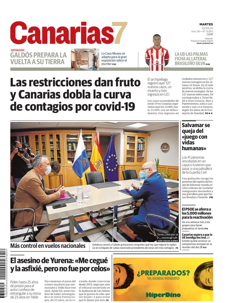 Portada Canarias7 22-09-2020