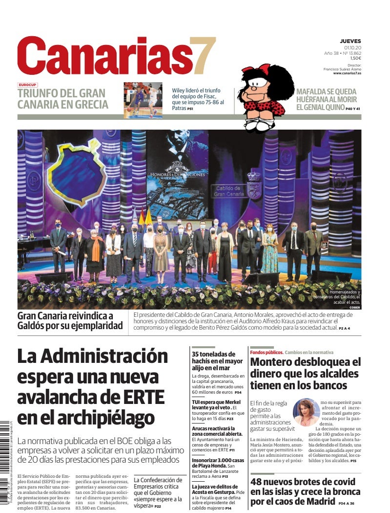Portada Canarias7 01-10-2020
