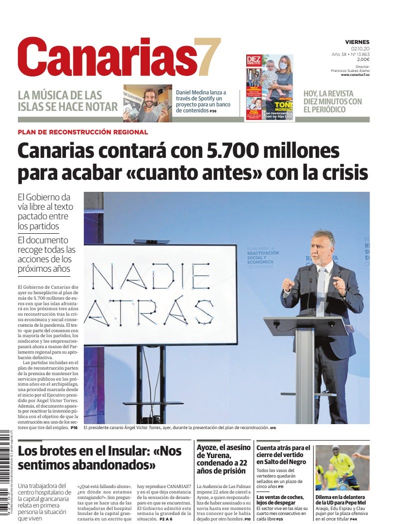 Portada Canarias7 02-10-2020