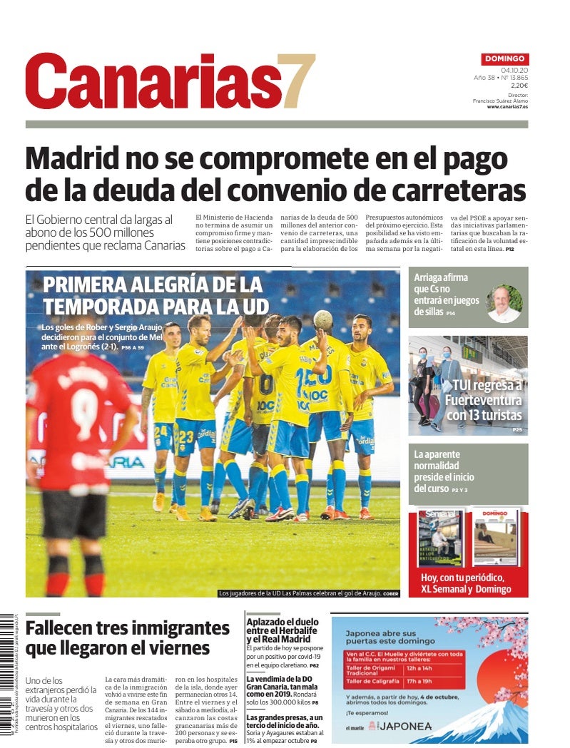 Portada Canarias7 04-10-2020