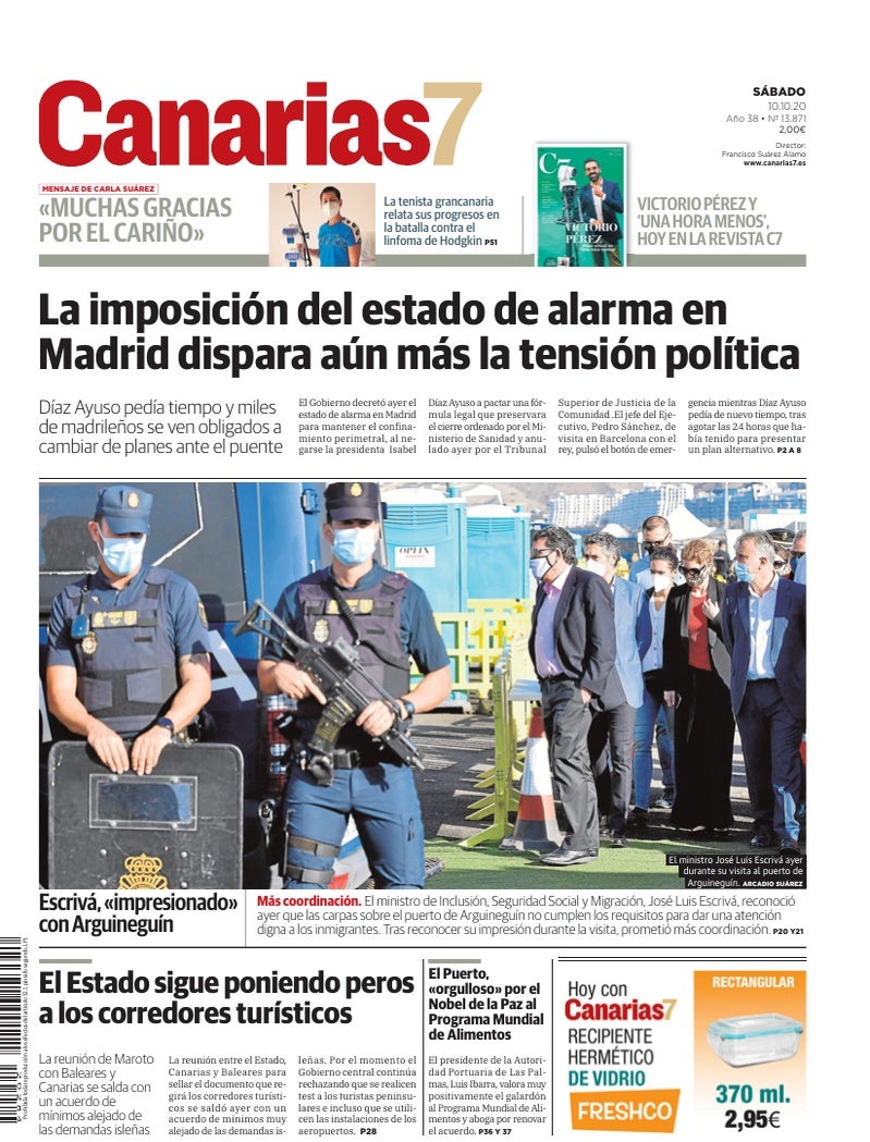 Portada Canarias7 10-10-2020
