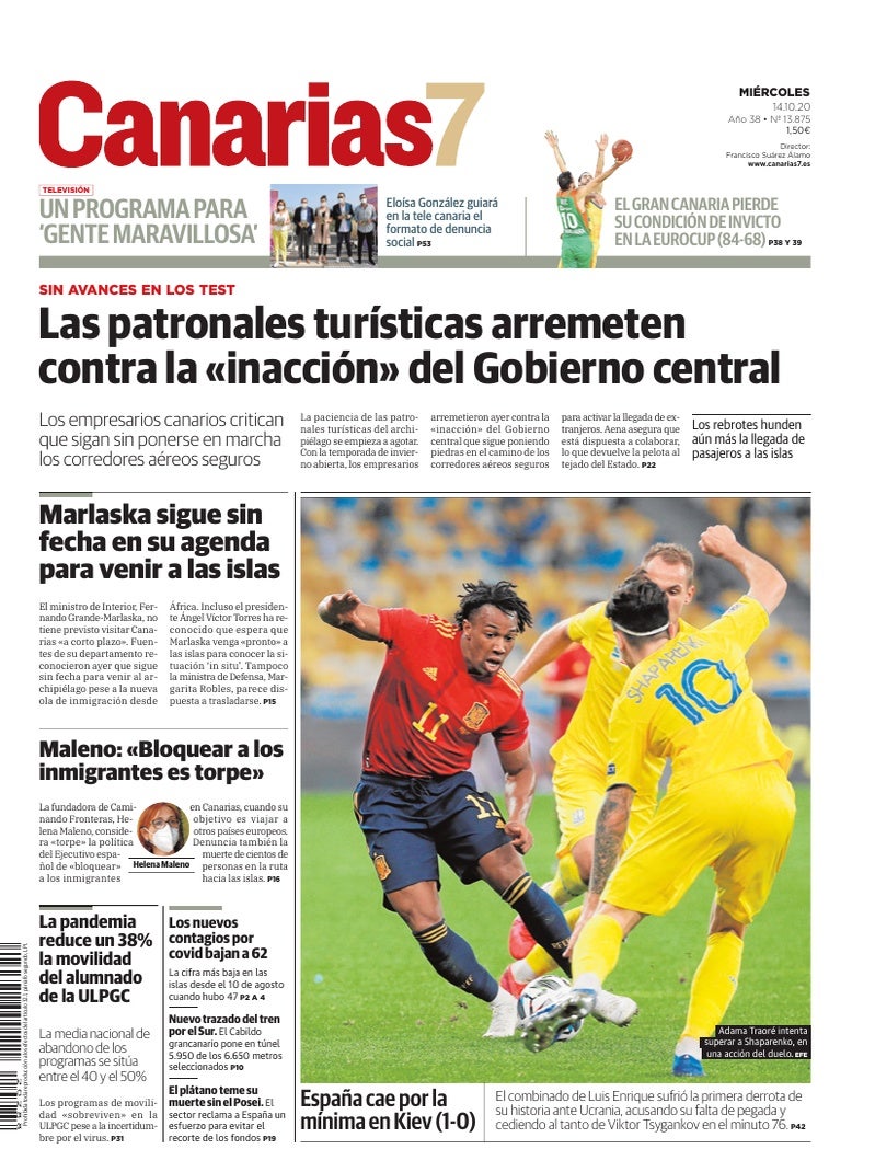 Portada Canarias7 14-10-2020
