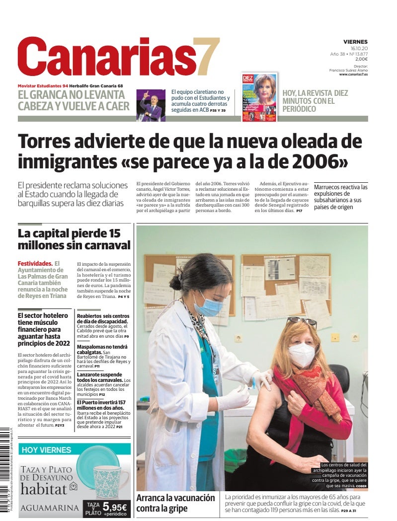 Portada Canarias7 16-10-2020