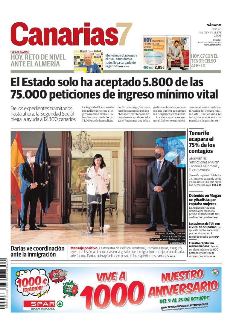 Portada Canarias7 17-10-2020
