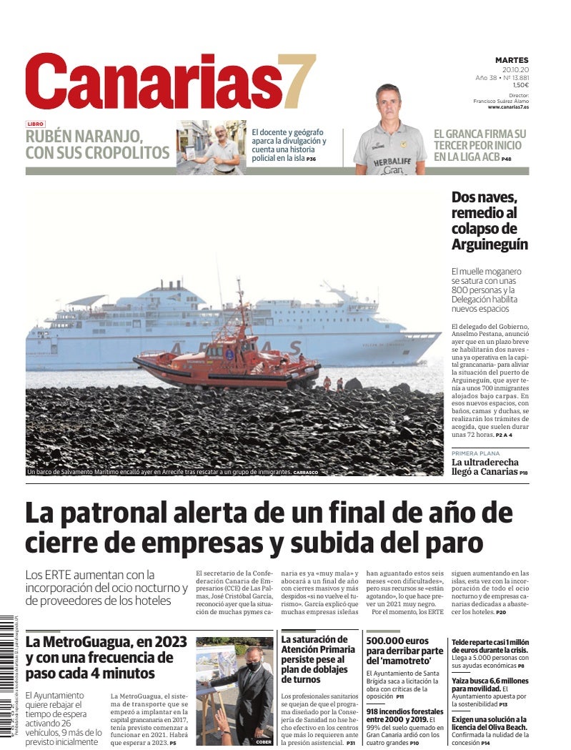 Portada Canarias7 20-10-2020