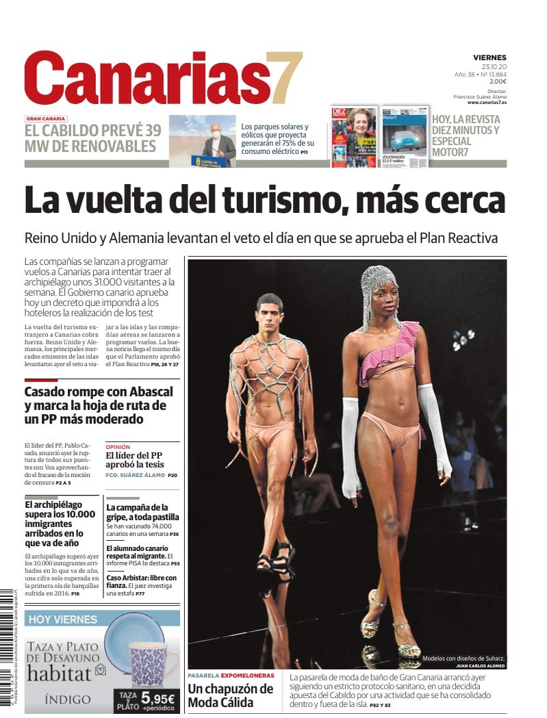 Portada Canarias7 23-10-2020