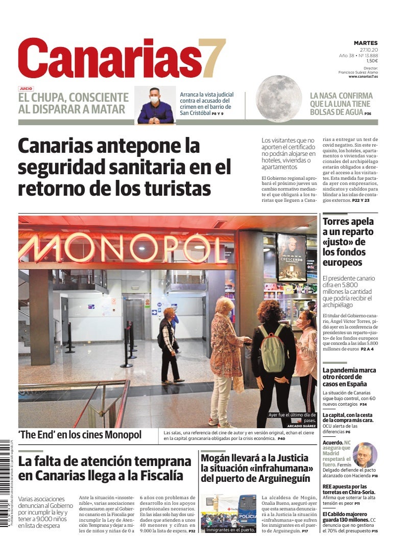 Portada Canarias7 27-10-2020