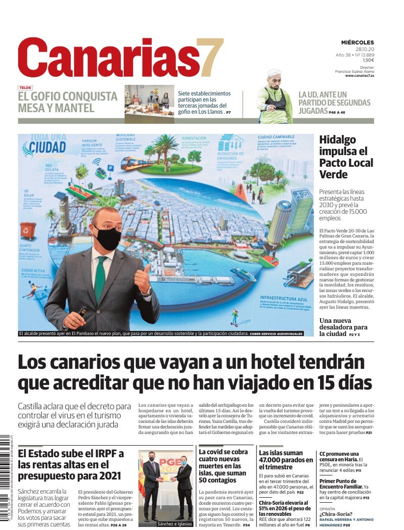 Portada Canarias7 28-10-2020