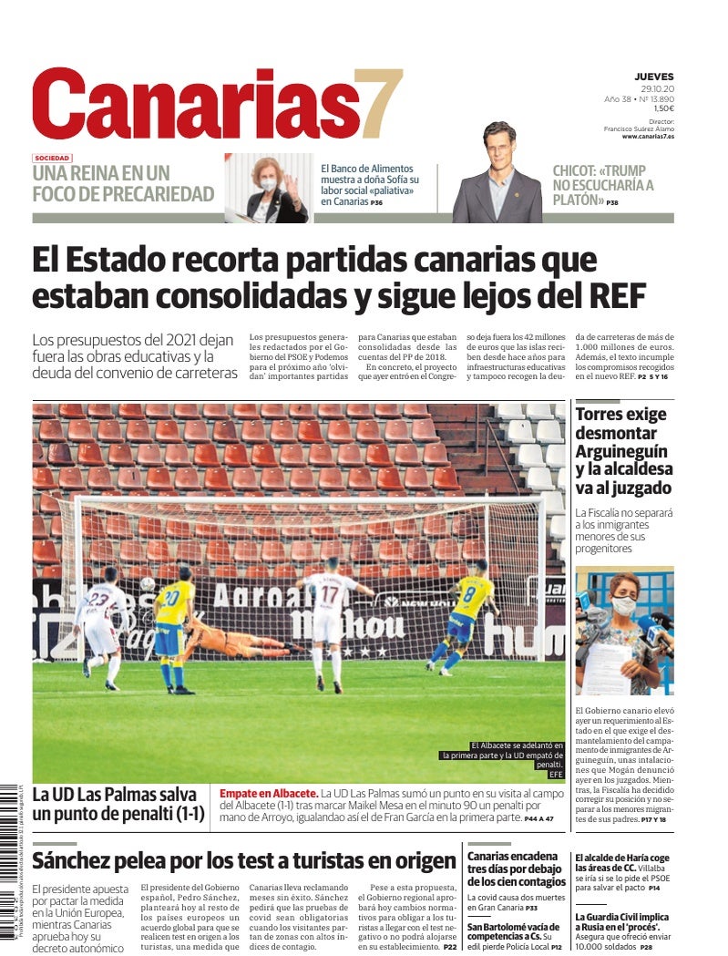Portada Canarias7 29-10-2020