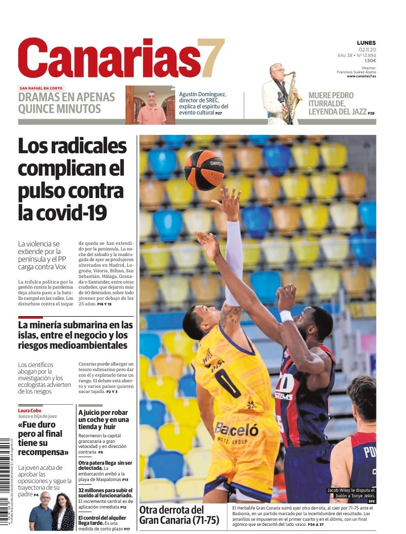 Portada Canarias7 02-11-2020