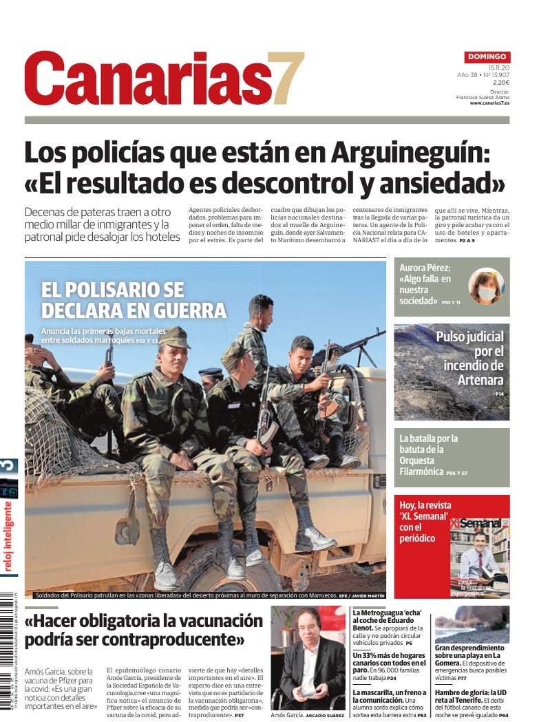 Portada Canarias7 15-11-2020