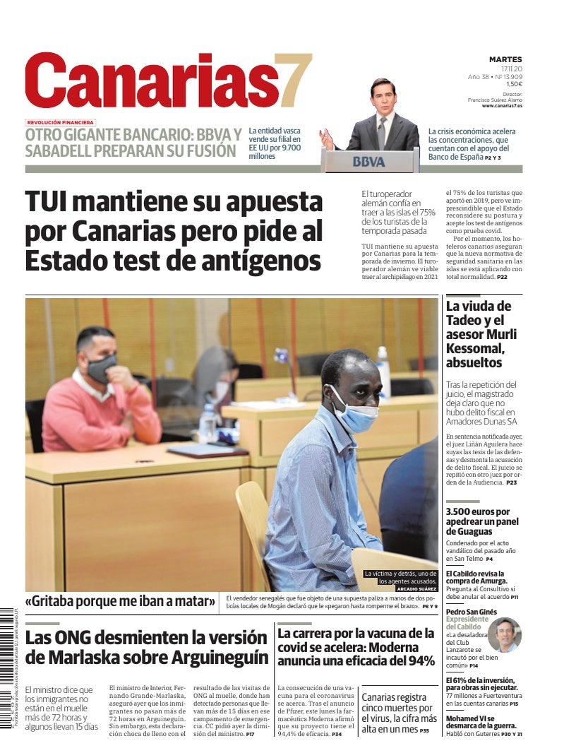 Portada Canarias7 17-11-2020