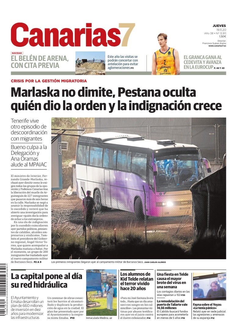 Portada Canarias7 19-11-2020