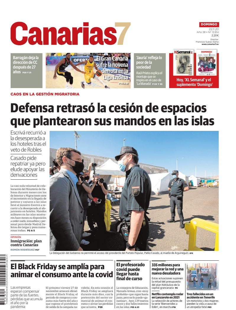 Portada Canarias7 22-11-2020