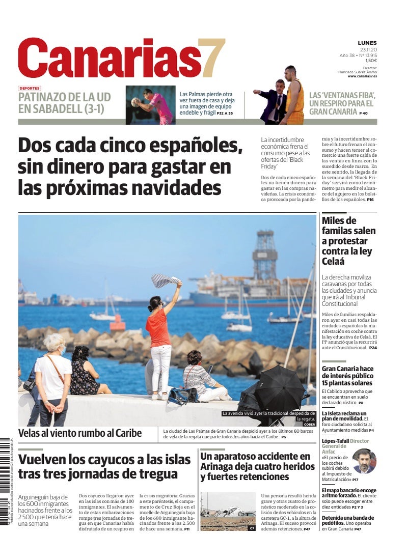 Portada Canarias7 23-11-2020