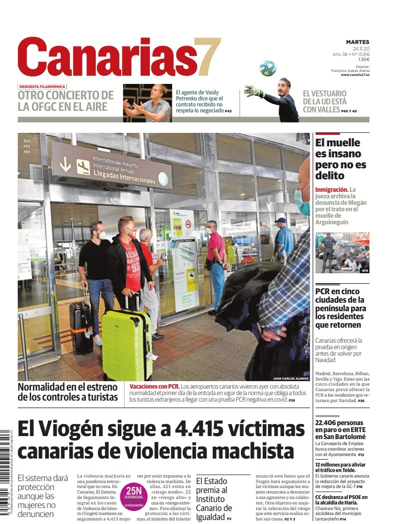 Portada Canarias7 24-11-2020
