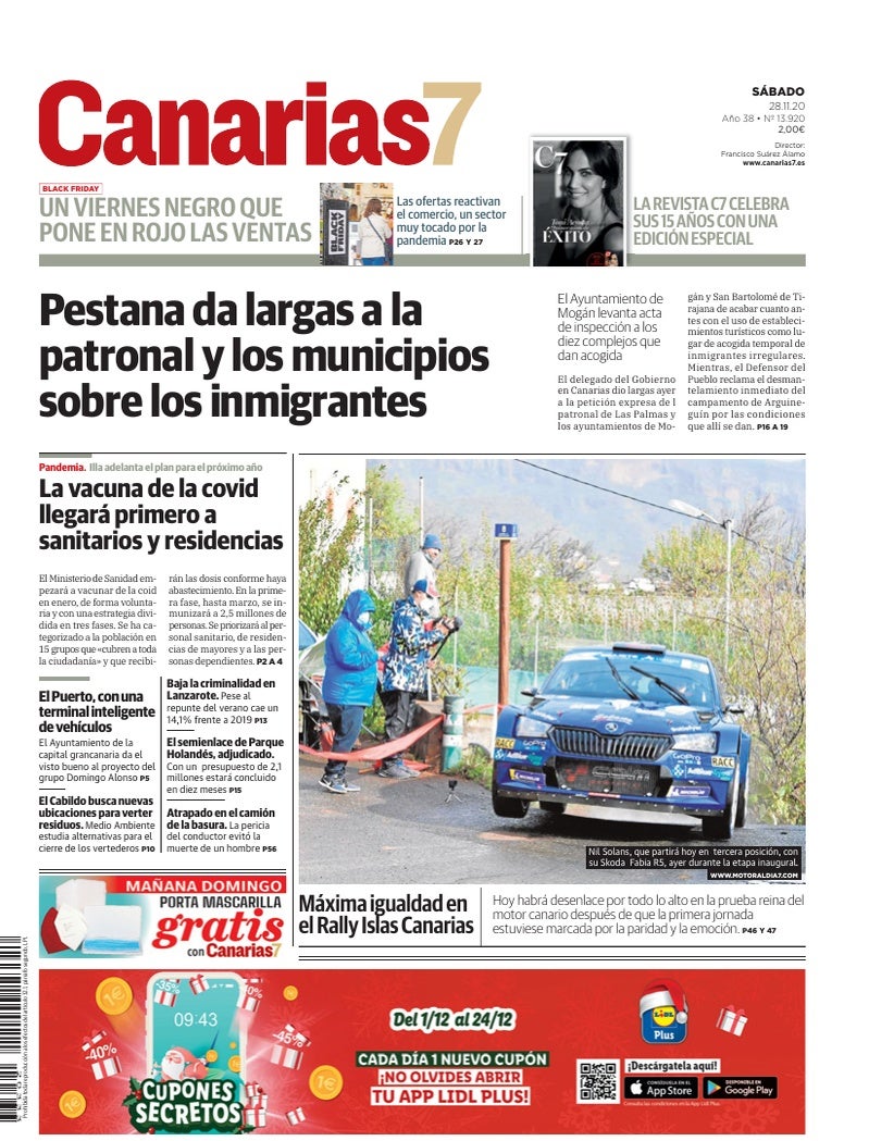 Portada Canarias7 28-11-2020