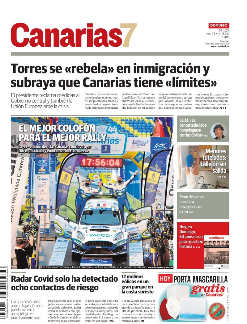 Portada Canarias7 29-11-2020