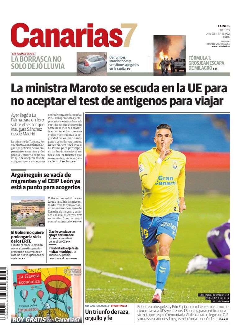 Portada Canarias7 30-11-2020