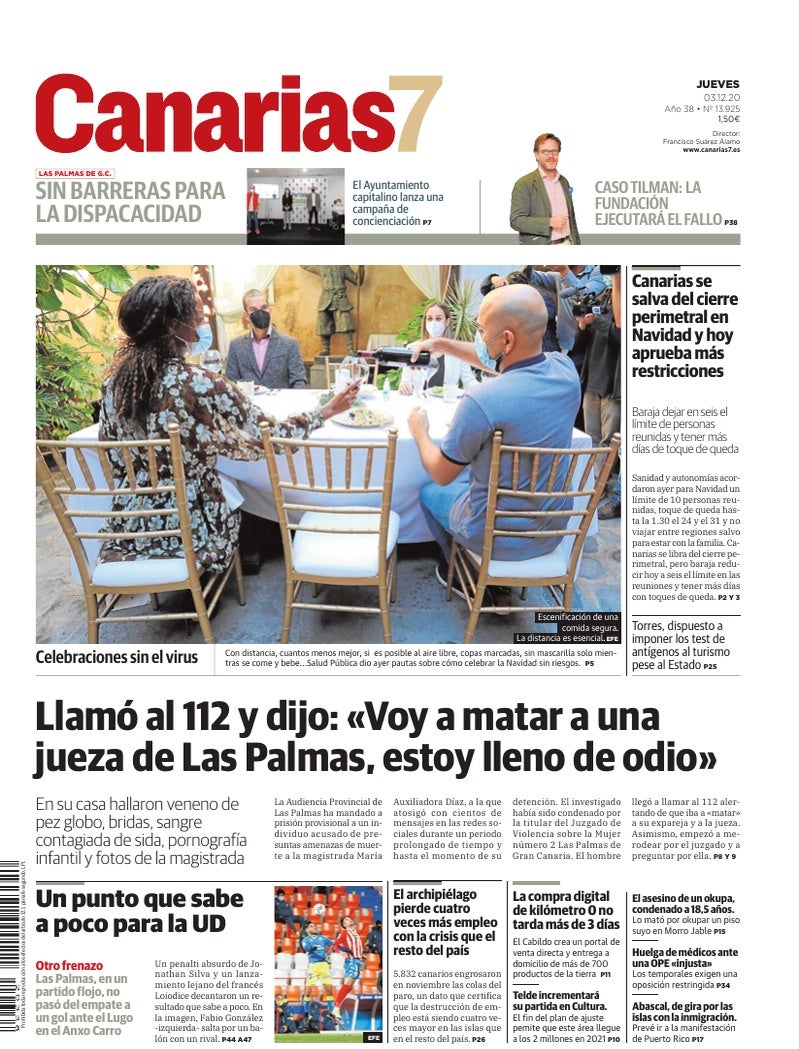 Portada Canarias7 03-12-2020