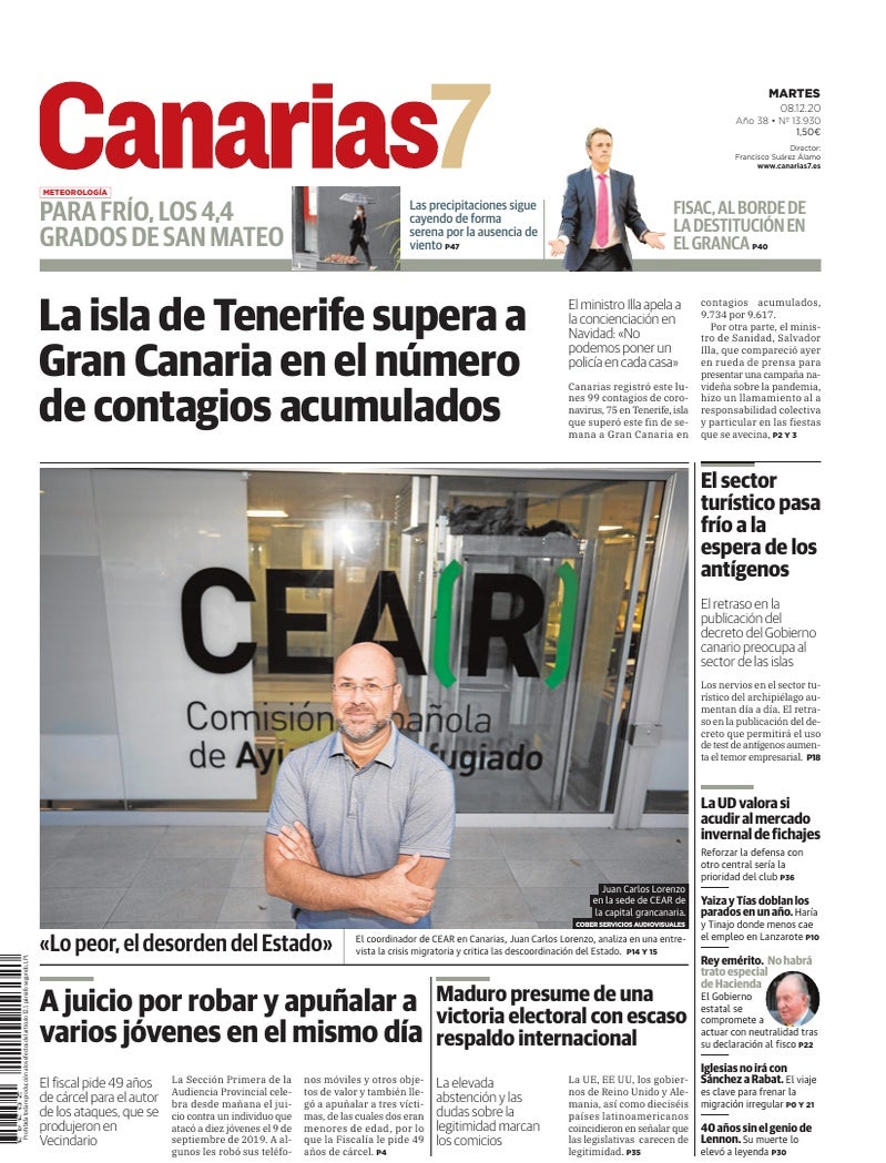 Portada Canarias7 08-12-2020