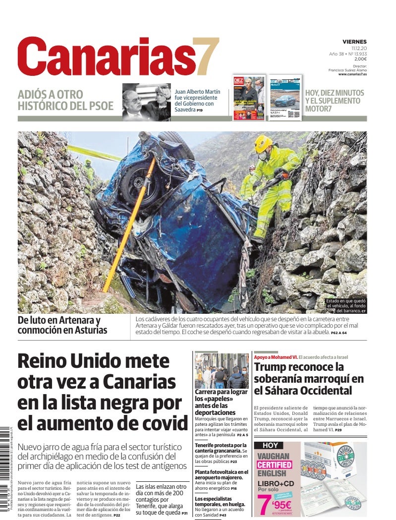 Portada Canarias7 11-12-2020