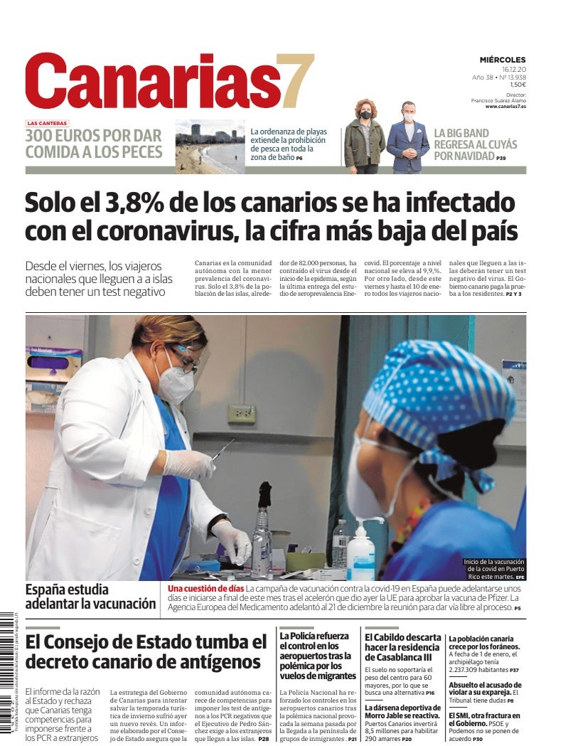 Portada Canarias7 16-12-2020
