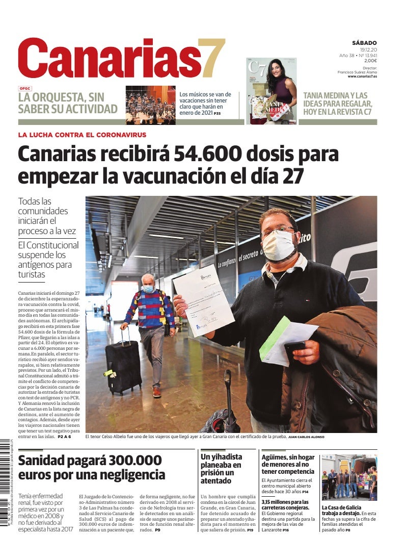Portada Canarias7 19-12-2020
