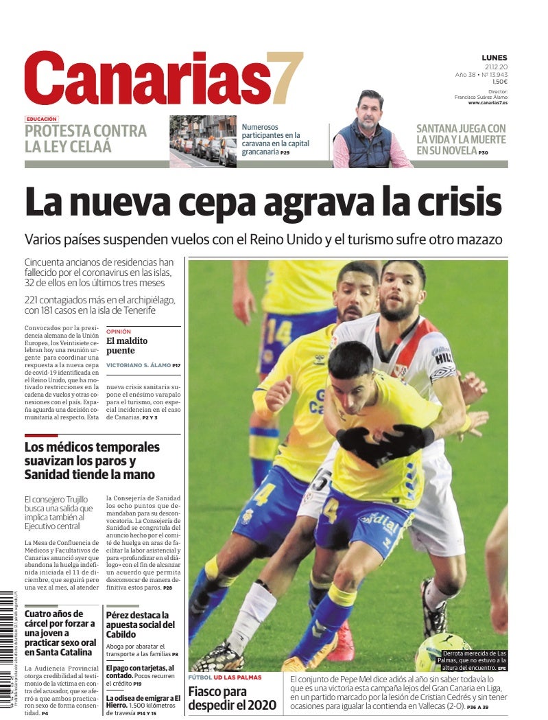 Portada Canarias7 21-12-2020