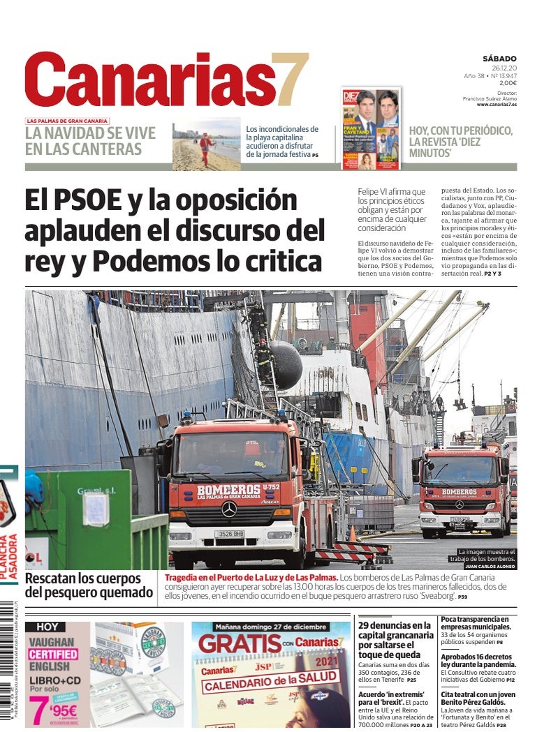 Portada Canarias7 26-12-2020