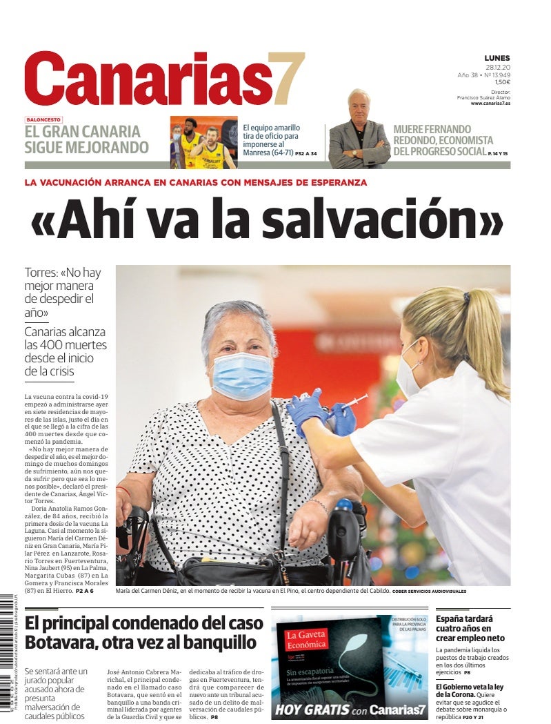 Portada Canarias7 28-12-2020