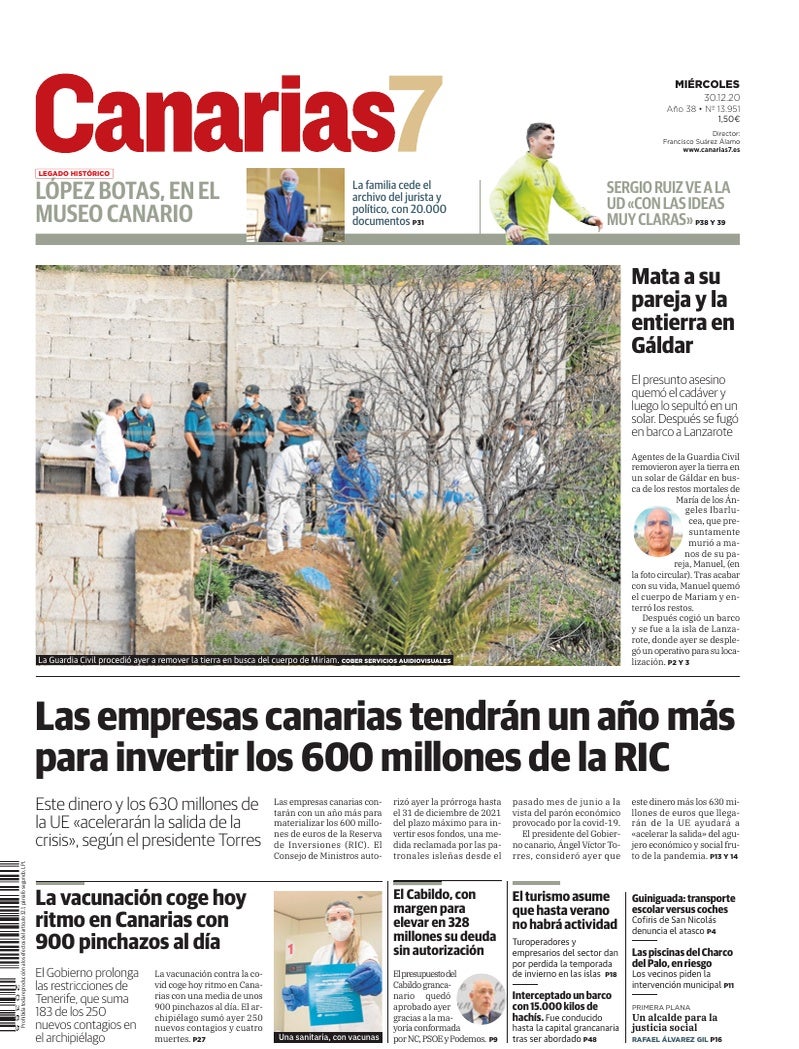 Portada Canarias7 30-12-2020