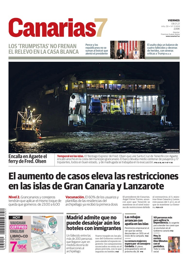 Portada Canarias7 08-01-2021