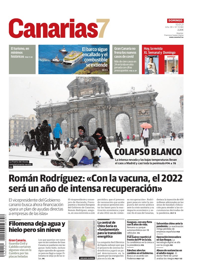 Portada Canarias7 10-01-2021