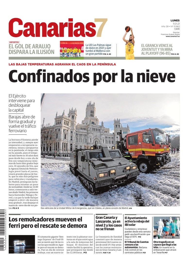 Portada Canarias7 11-01-2021