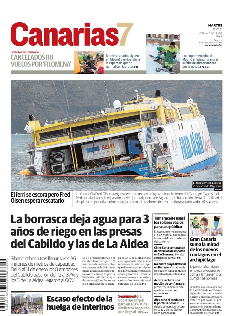 Portada Canarias7 12-01-2021
