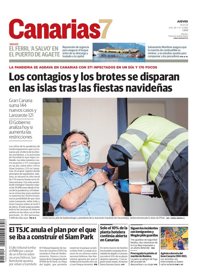 Portada Canarias7 14-01-2021