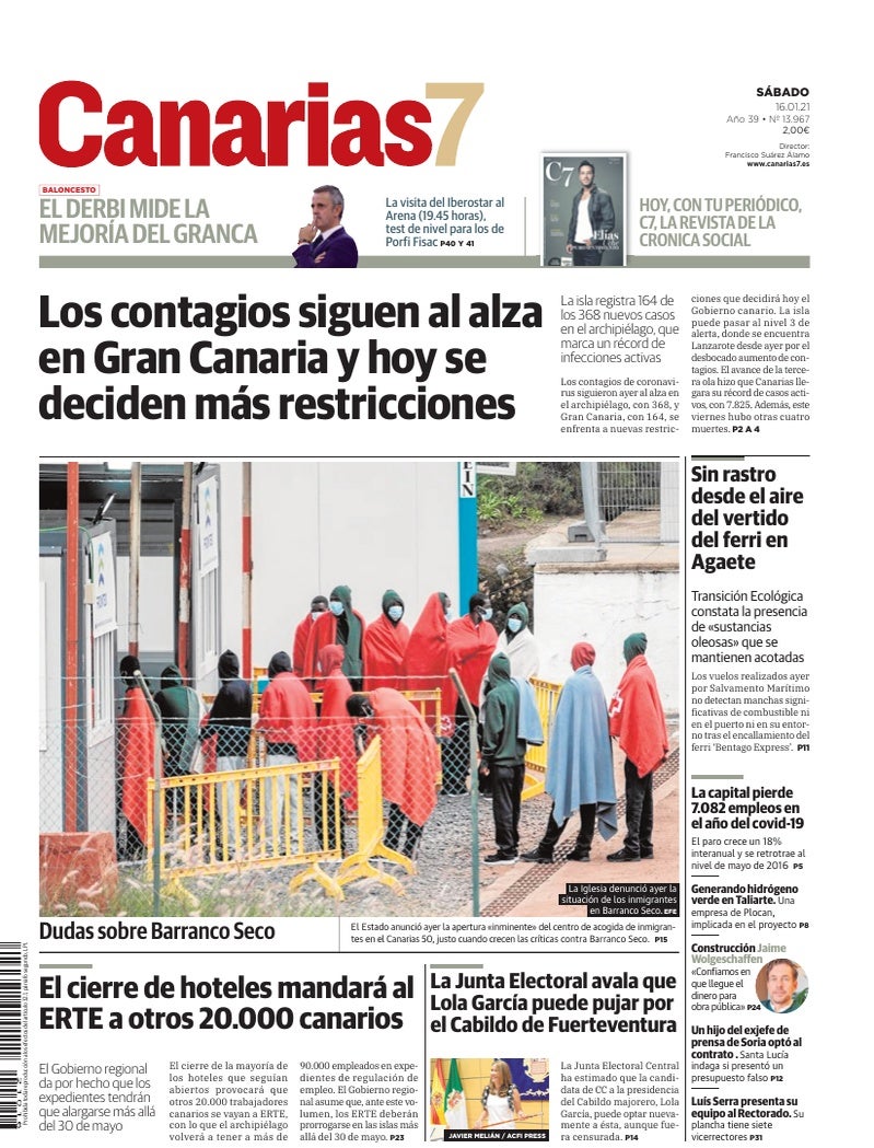 Portada Canarias7 16-01-2021